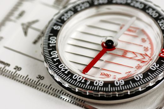 picture of a magentic compass for orientation