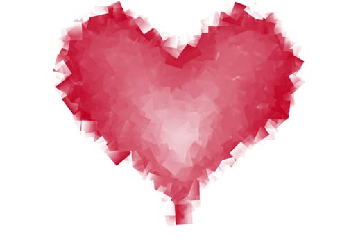 A love heart made up from squares.