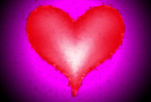 A love heart made up from squares.