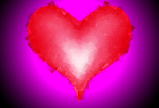 A love heart made up from squares.