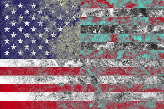 grunge flag of usa