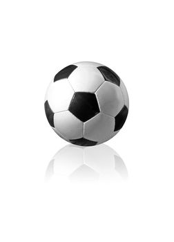 A standard soccer ball. All isolated on white background.