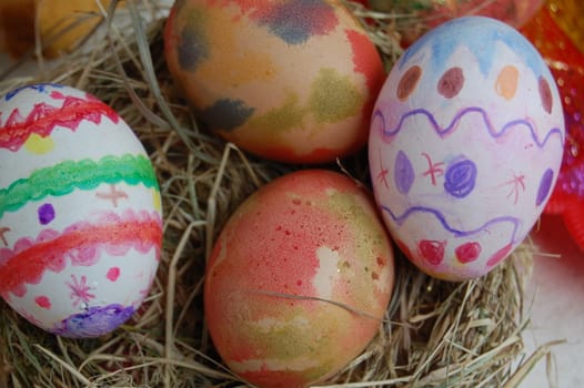 Colorful easter eggs