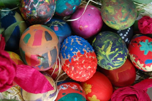Colorful easter eggs