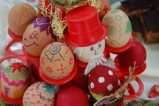 Colorful easter eggs