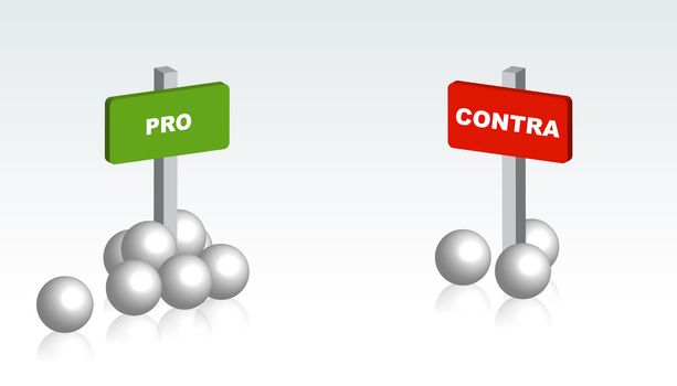 An illustration showing a stylized opinion poll.