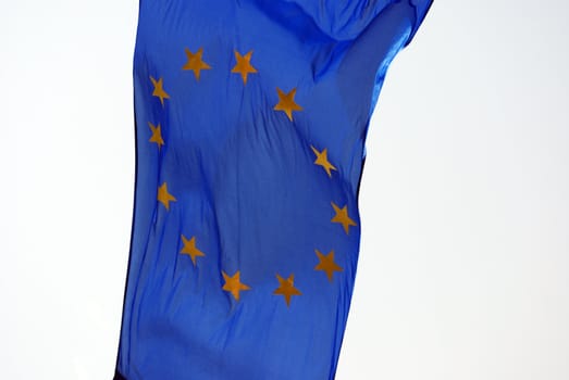 European flag waving in the wind.