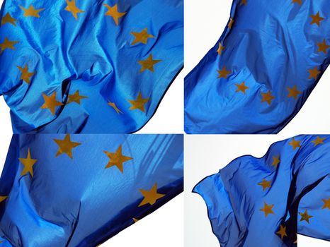 European flag waving in the wind.