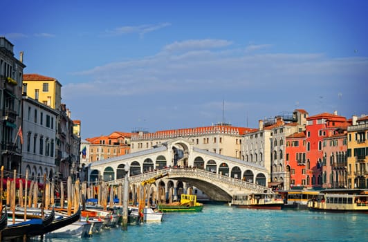 Beautiful water street - Grand Canal in Venice, Italy