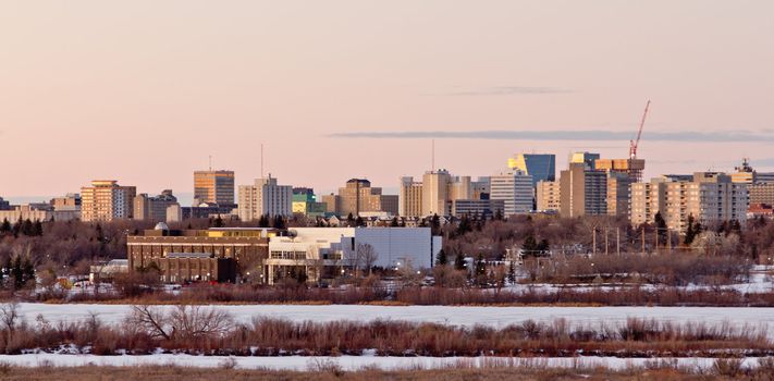 Regina skyline on a cold winter day