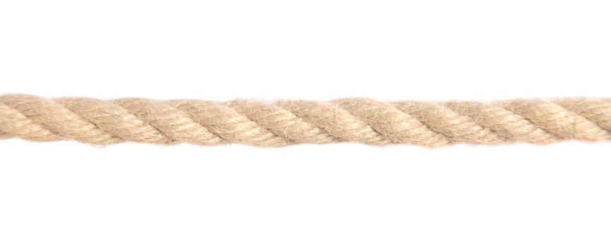 Standard hemp rope. All on white background.