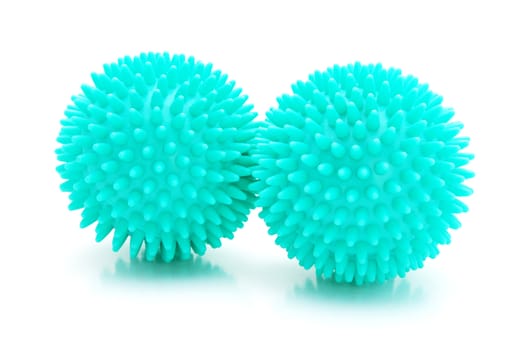 Massage balls. All on white background.