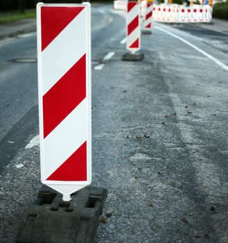 Constrcution site on a road.