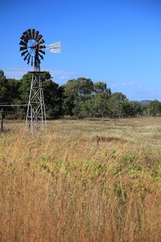 Windmill of an irrigation system in Eastern Australia.