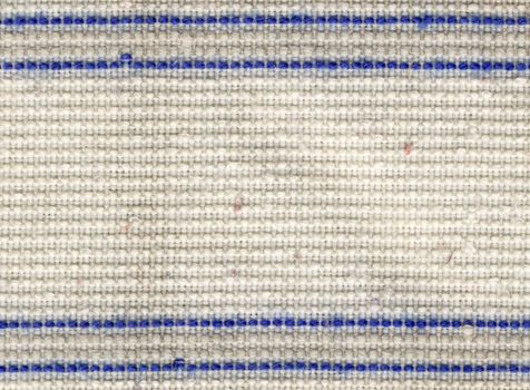 blue stripes in woven grey fabric