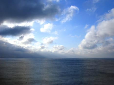 Clouds and Black sea in Crimea