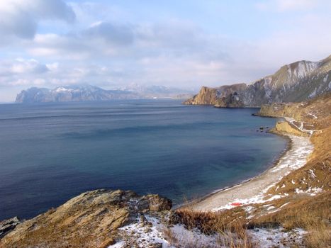 Winter gulf, Black sea, Crimea, Ukraine