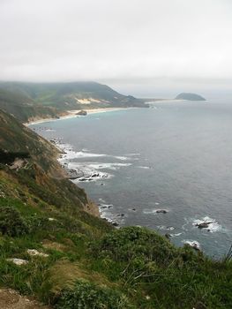 Pacific Ocean coast in Big Sur, California