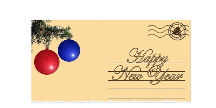 The congratulatory christmas letter (the message with congratulations happy New Year)