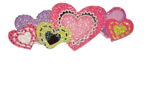 different sizes and colored hearts