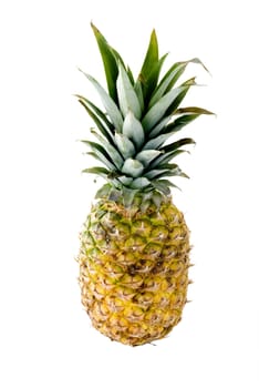 A whole pineapple isolated on a white background.