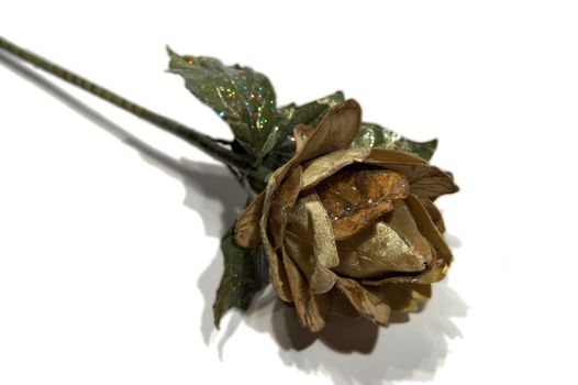 A handmade golden rose