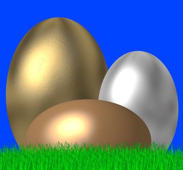 illustration of easter eggs
