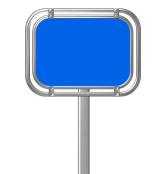 blue blank sign - your text here