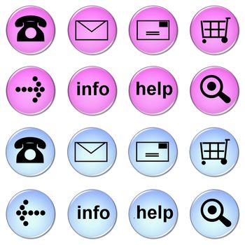 set of e-business buttons