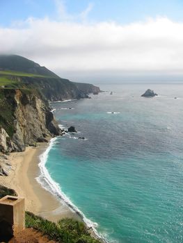 Pacific Ocean coast in Big Sur, California