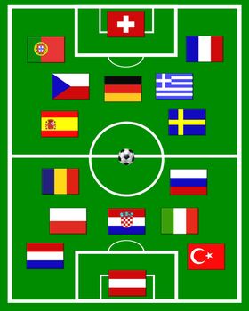 soccer euro 2008 - national team flags