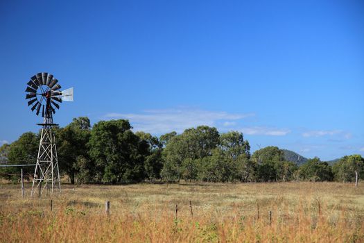 Windmill of an irrigation system in Eastern Australia.