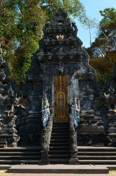 Entrance gate in Goa Lawah Bat Cave temple, Bali, Indonesia