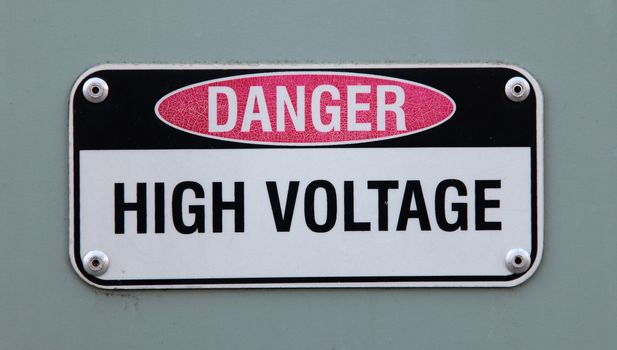 Warning sign danger high voltage.