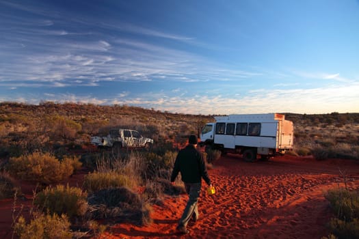 Adventure trip through central Australian desert.