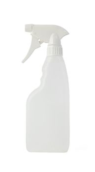 A standard blank spray bottle. All on white background.