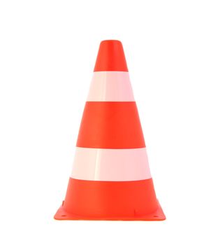 A single traffic cone. All on white background.