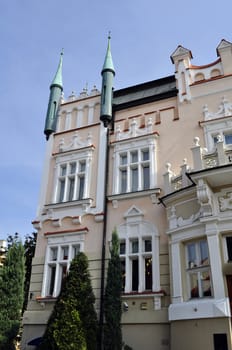 Traditional Polish architecture in the city of Rzeszow.