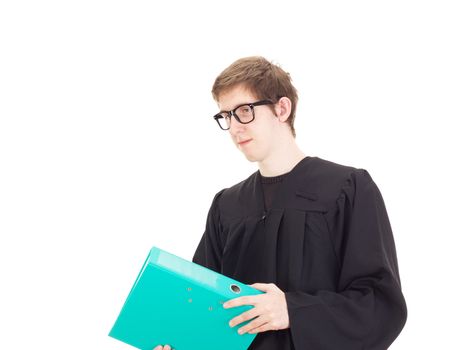 Lawyer with ring binder