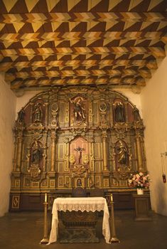 Chapel Altar and Statues Interior Mission Dolores Saint Francis De Assis San Francisco California

The Mission Dolores is the oldest building in San Francisco.  Founded in 1776 the chapel is the original mission.