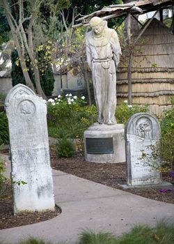 Monk Statue Cemetary Grave Yard Mission Dolores San Francisco California