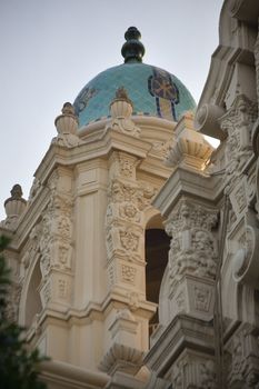 Ornate Carvings Steeple Mission Dolores Saint Francis de Assis San Francisco California