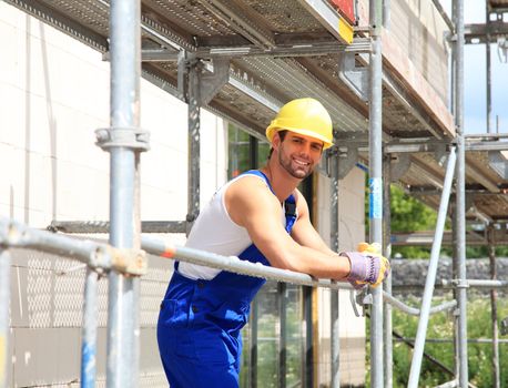 Manual worker on construction site.