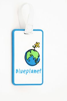 isolated luggage name tag