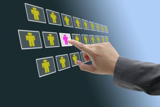 electronic business recruitment process for workforce human resource concept