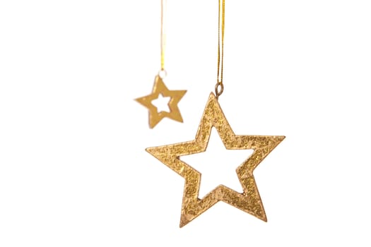 Two decorative stars. Isolated on white background.