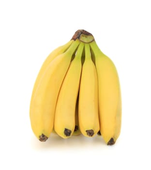 Ripe banana on white background.