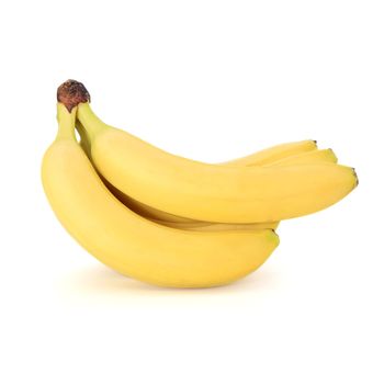 Ripe banana on white background.