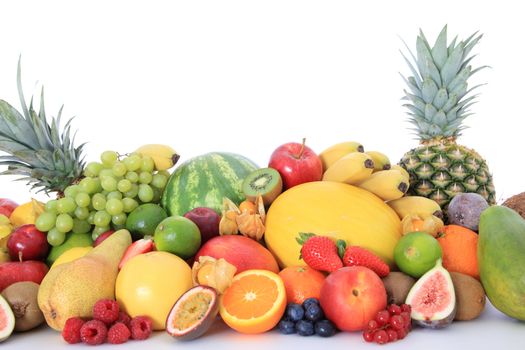 Pile of various fruits.