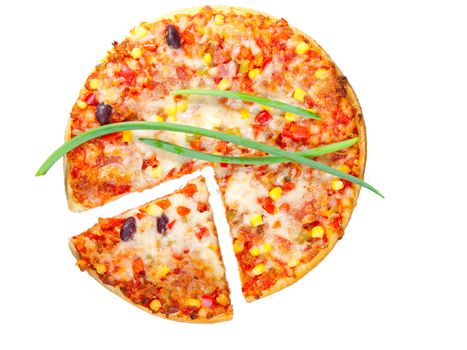 Pizza isolated on a white background 